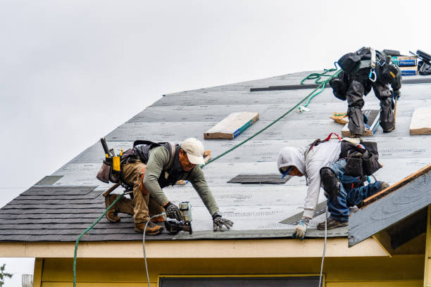 Professional Gutter Installation technician working in Lenni, PA
